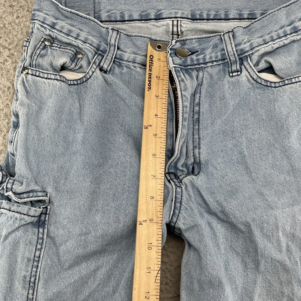 Ranya Cargo Jeans Women 30 Wide Leg Baggy Skate Rave Streetwear Y2k Festival 90s